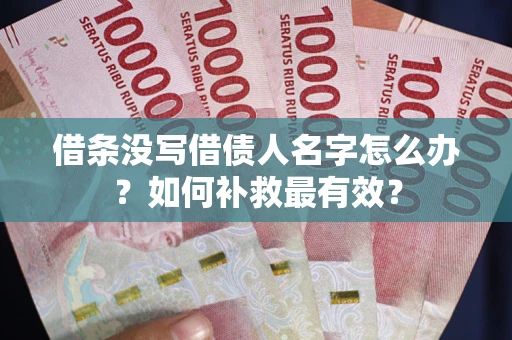 北京借条没写借债人名字怎么办？如何补救最有效？