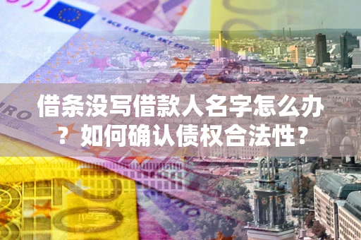 北京借条没写借款人名字怎么办？如何确认债权合法性？